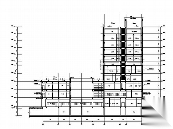 [江苏]10层现代风格省级人民医院建筑设计施工图（知名设...cad施工图下载【ID:165609193】