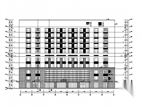 [江苏]10层现代风格省级人民医院建筑设计施工图（知名设...cad施工图下载【ID:165609193】