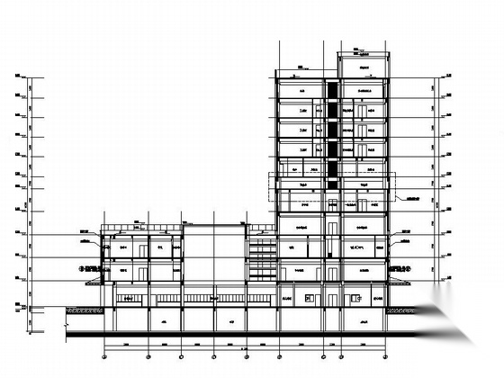 [江苏]10层现代风格省级人民医院建筑设计施工图（知名设...cad施工图下载【ID:165609193】