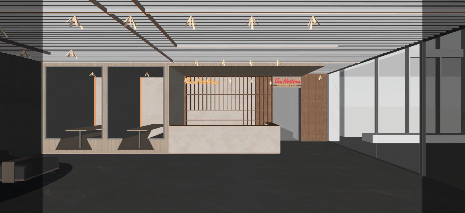 现代咖啡厅SU模型下载【ID:1222285655】