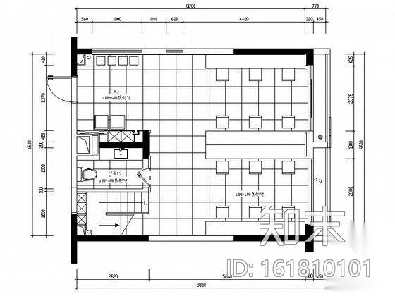 [深圳]现代简约办公室装修图（含效果）cad施工图下载【ID:161810101】