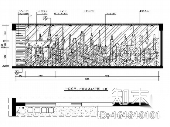 [深圳]现代简约办公室装修图（含效果）cad施工图下载【ID:161810101】