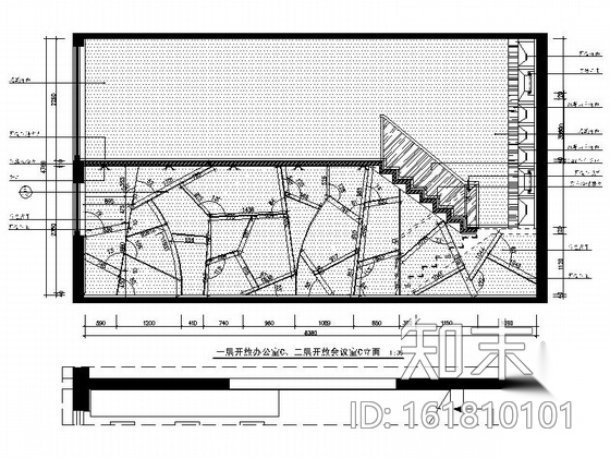 [深圳]现代简约办公室装修图（含效果）cad施工图下载【ID:161810101】