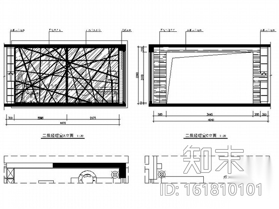 [深圳]现代简约办公室装修图（含效果）cad施工图下载【ID:161810101】