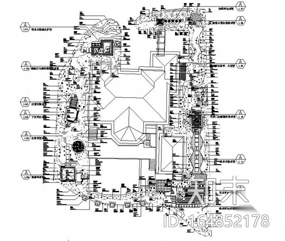 东莞豪华别墅景观施工图全套cad施工图下载【ID:164852178】