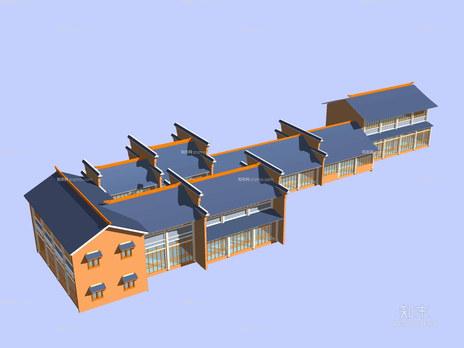 户外中式古建筑293D模型下载【ID:50914665】