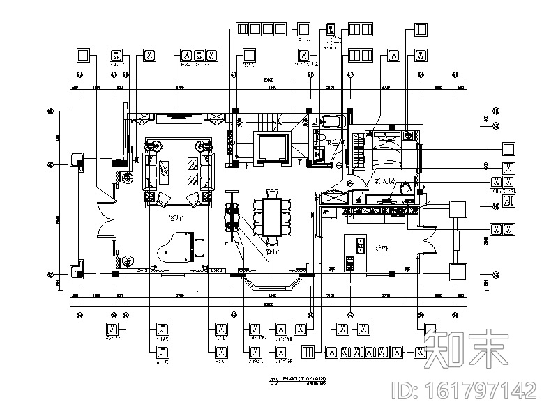 [江苏]英式风格别墅样板房设计CAD施工图（含效果图）cad施工图下载【ID:161797142】