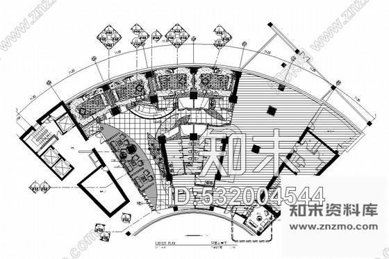 施工图深圳大型酒店内茶艺馆室内施工图含实景图cad施工图下载【ID:532004544】