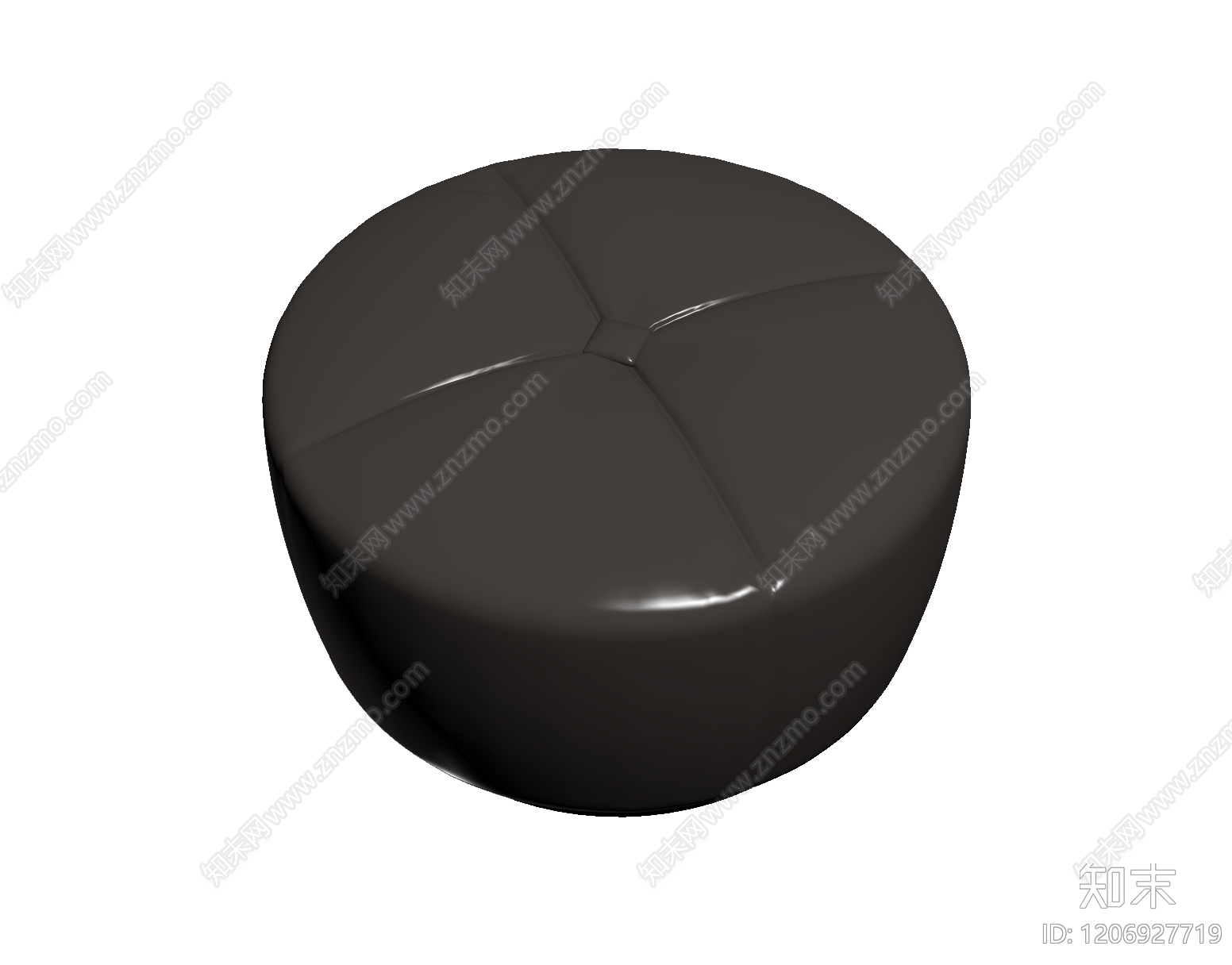 黑色圆形脚凳3D模型下载【ID:1206927719】