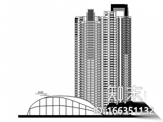 [毕业设计]沿江高层商业及办公单体建筑设计施工图（知名...cad施工图下载【ID:166351132】