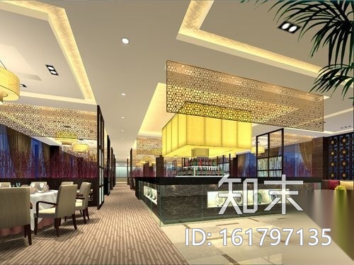 [江苏]五星级酒店中餐厅施工图（含效果）施工图下载【ID:161797135】