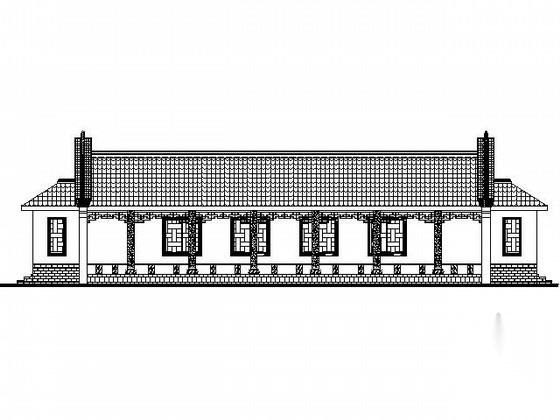 [仿古建]某山庄高档私人茶社休闲度假园建筑施工图施工图下载【ID:165428108】