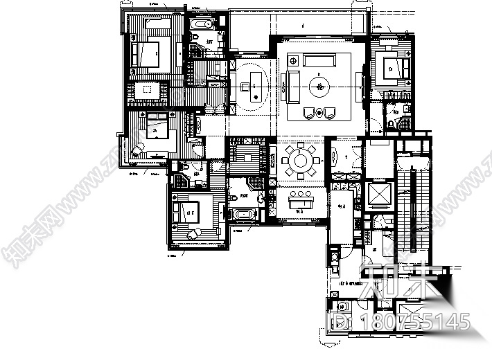 [广东]琶洲城中村天悦户型样板间施工图（附实景图）cad施工图下载【ID:180755145】