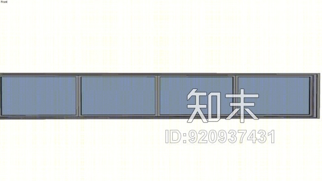 长玻璃窗SU模型下载【ID:920937431】