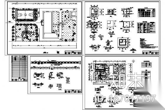 某办公楼室外环境景观施工图cad施工图下载【ID:167017197】