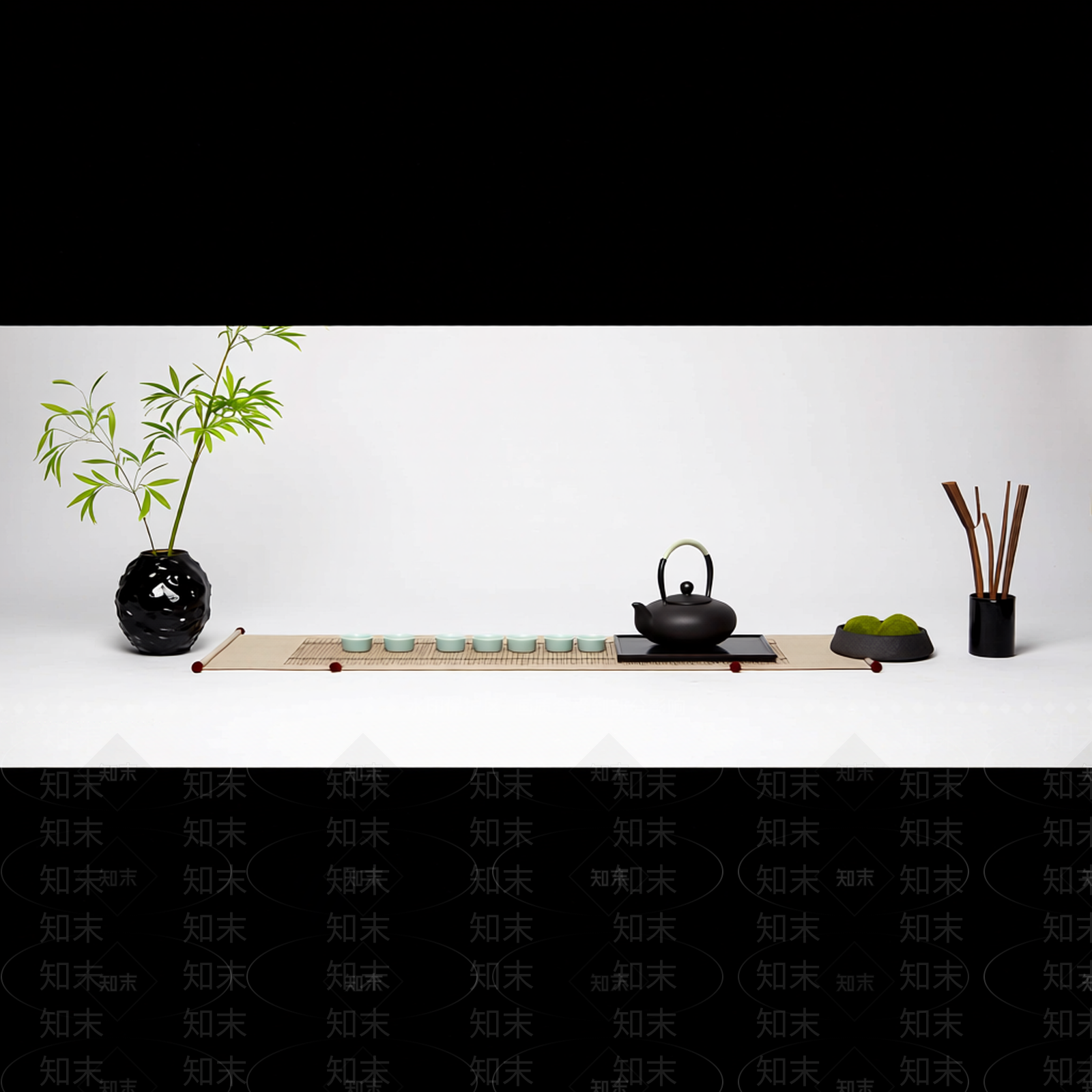 茶台茶具组合3D模型下载【ID:1206198858】