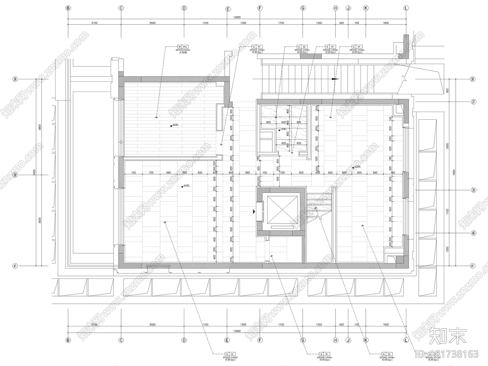 [上海]大宁府上叠三层三居别墅样板间施工图cad施工图下载【ID:181738163】