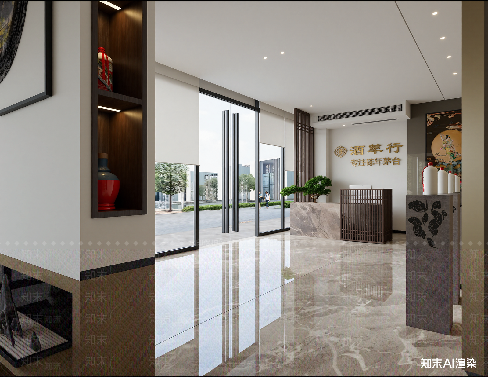 新中式酒馆3D模型下载【ID:1214073460】