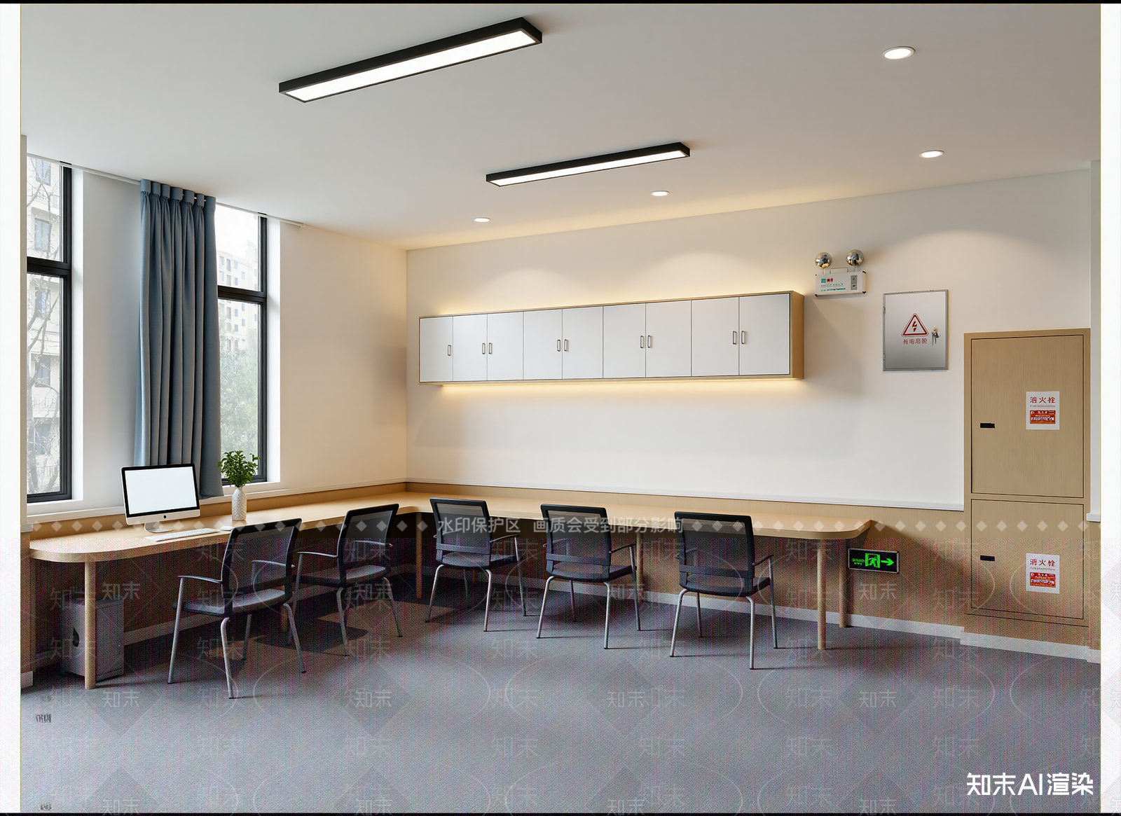 办公区3D模型下载【ID:1214587185】