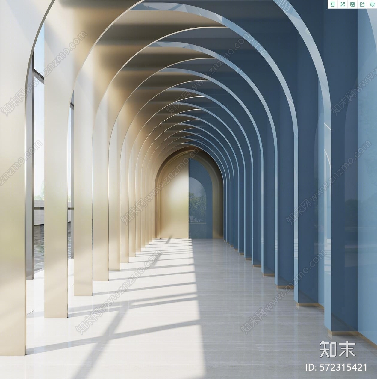 现代公共空间3d模型下载