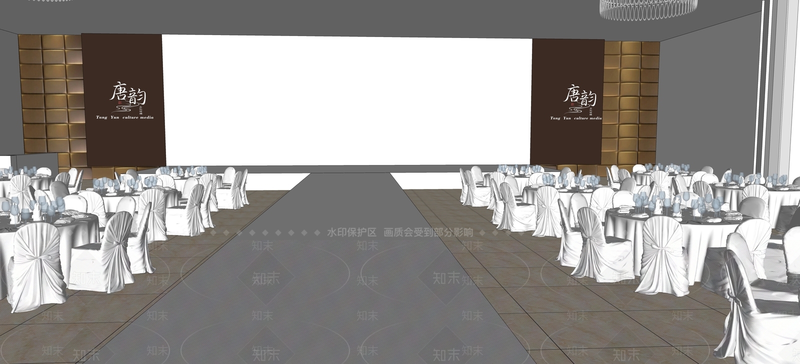 现代风格酒店餐厅SU模型下载【ID:972323002】