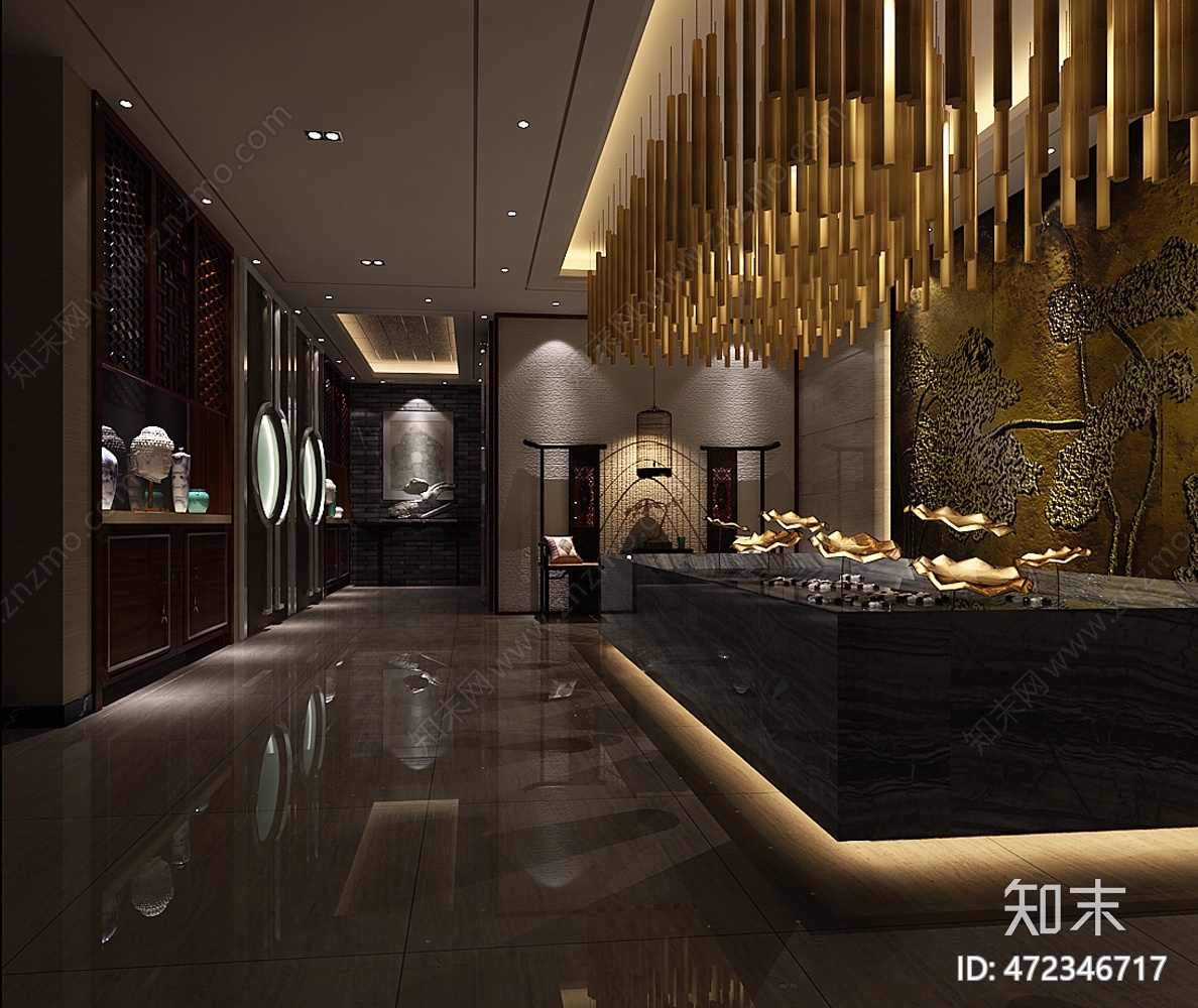 全套新中式养生会所CAD施工图下载【ID:472346717】