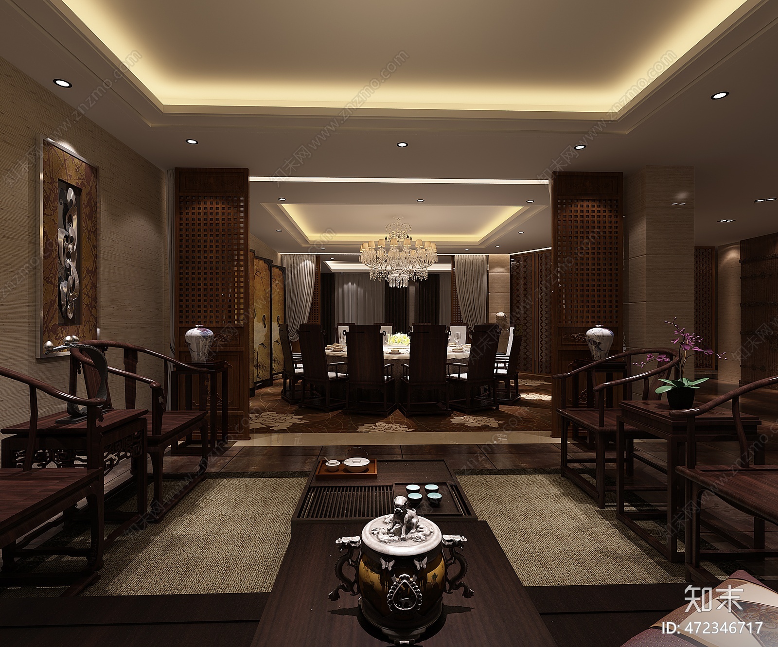全套新中式养生会所CADcad施工图下载【ID:472346717】