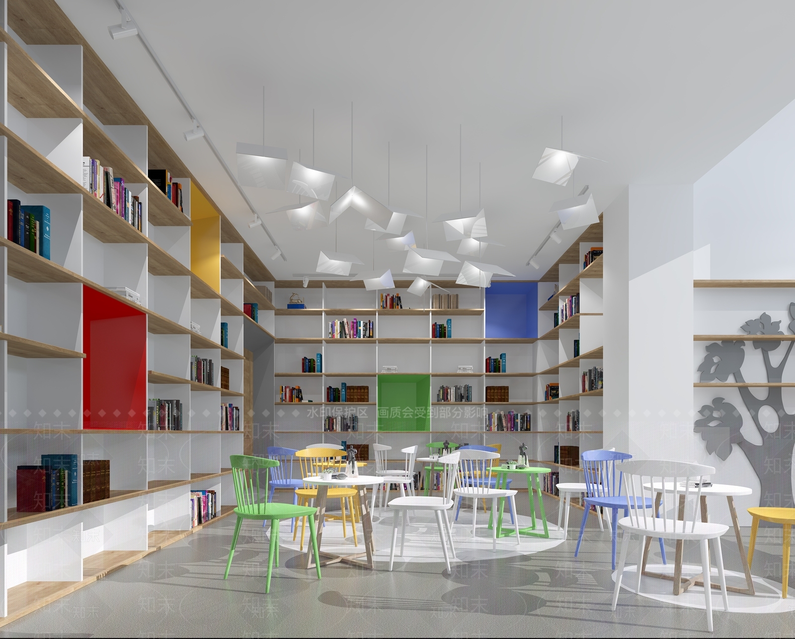 现代图书馆3D模型下载【ID:772432986】