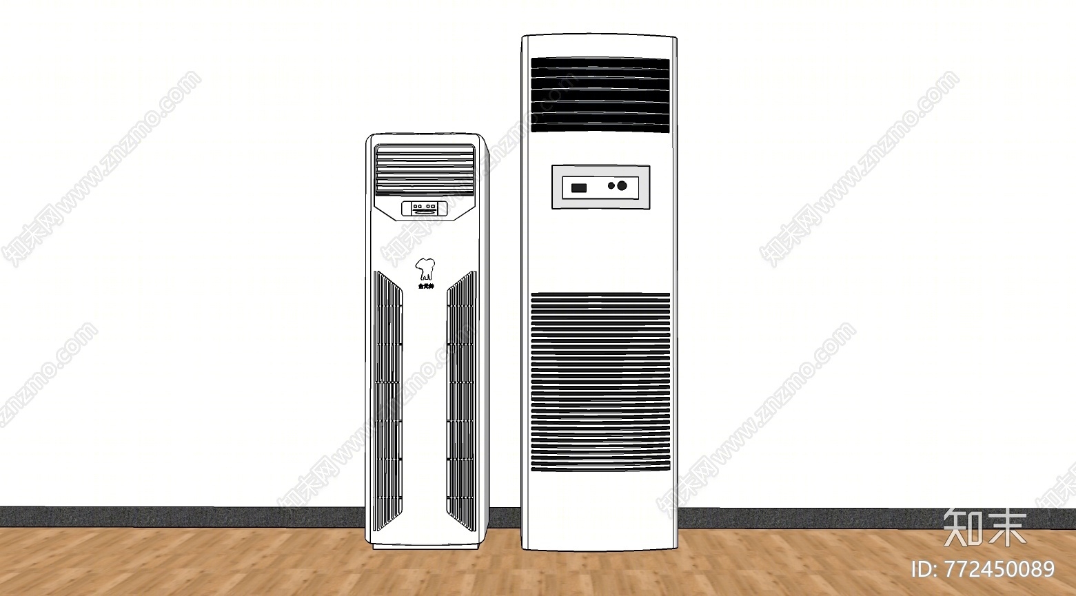 现代风格空调SU模型下载【ID:772450089】