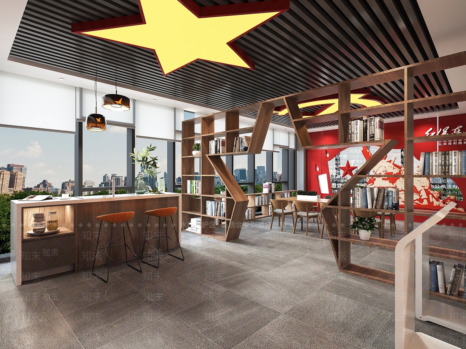 现代党建办公室3D模型下载【ID:772463601】