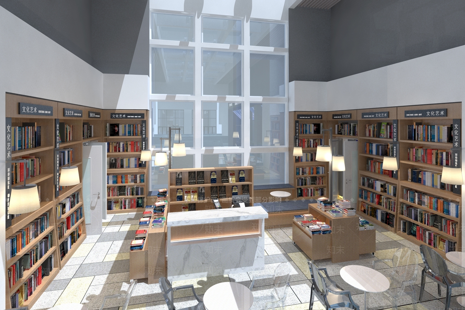 现代图书馆3D模型下载【ID:572464004】