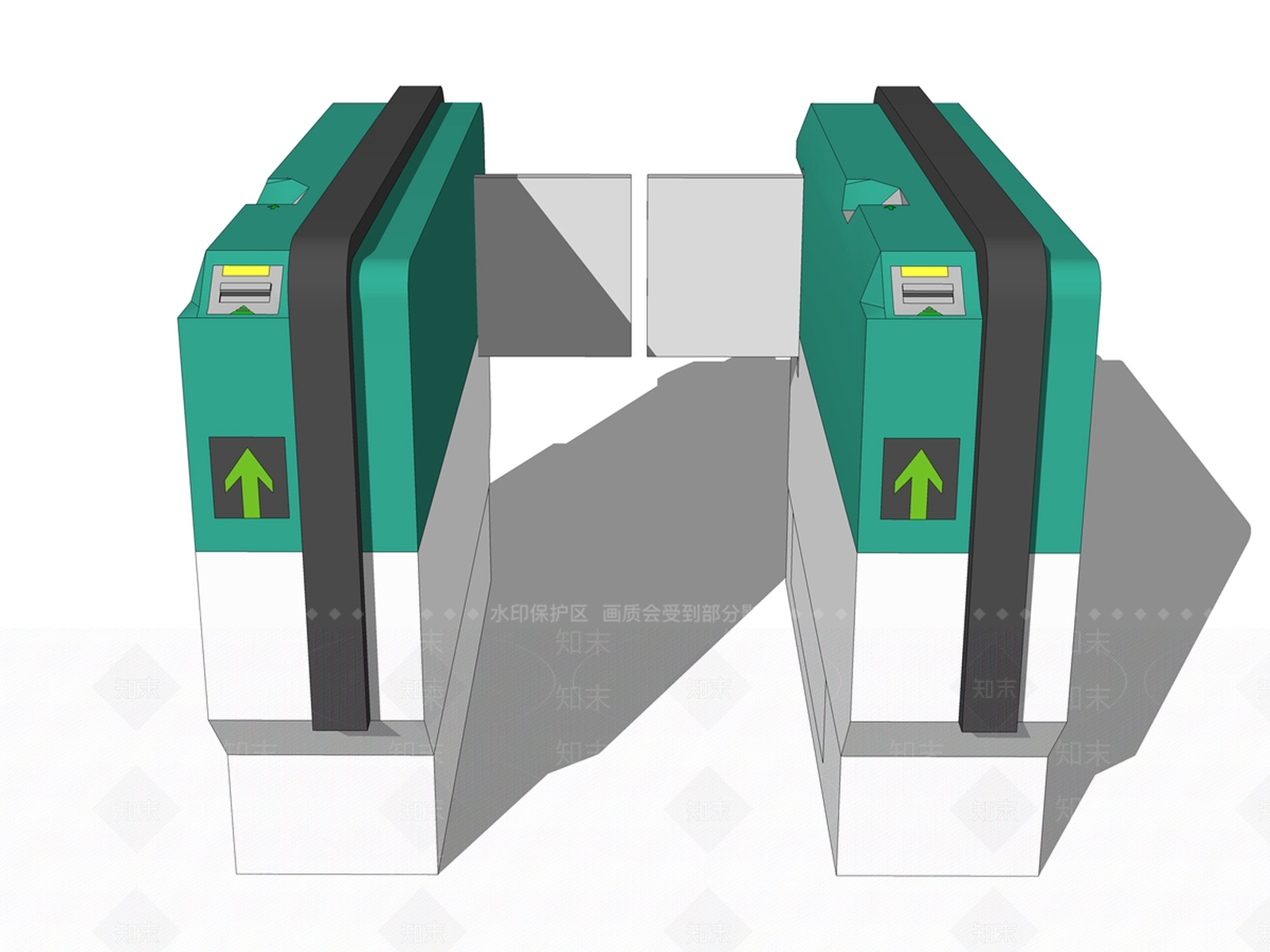现代门禁SU模型草图