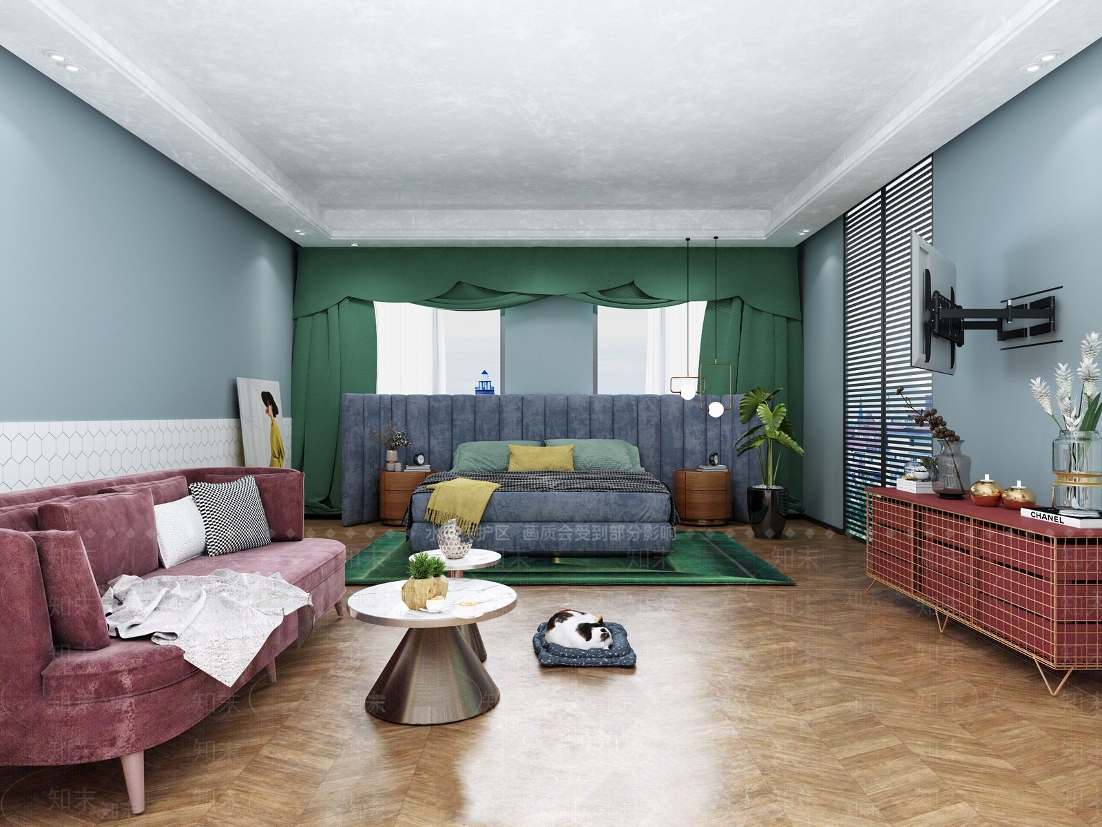 北欧单身公寓3D模型下载【ID:972477702】