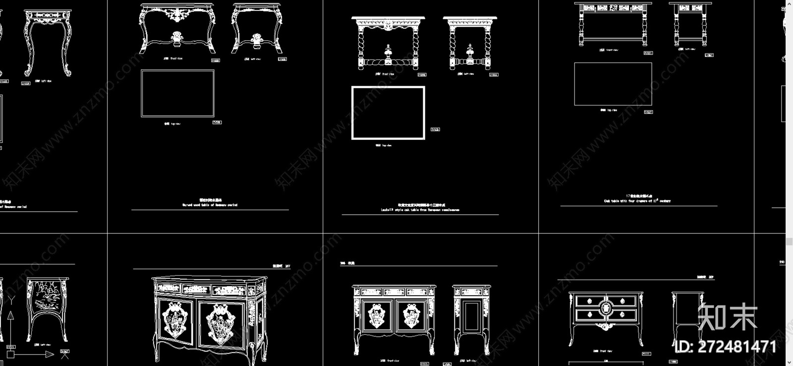 欧式家具施工图下载【ID:272481471】