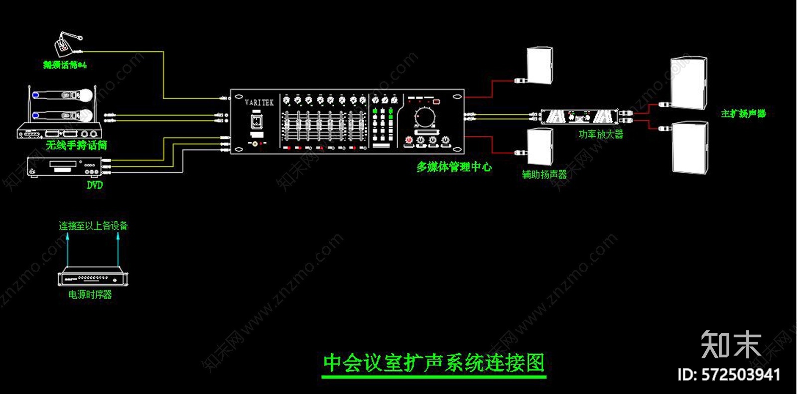 会议扩声系统CAD图纸施工图下载【ID:572503941】