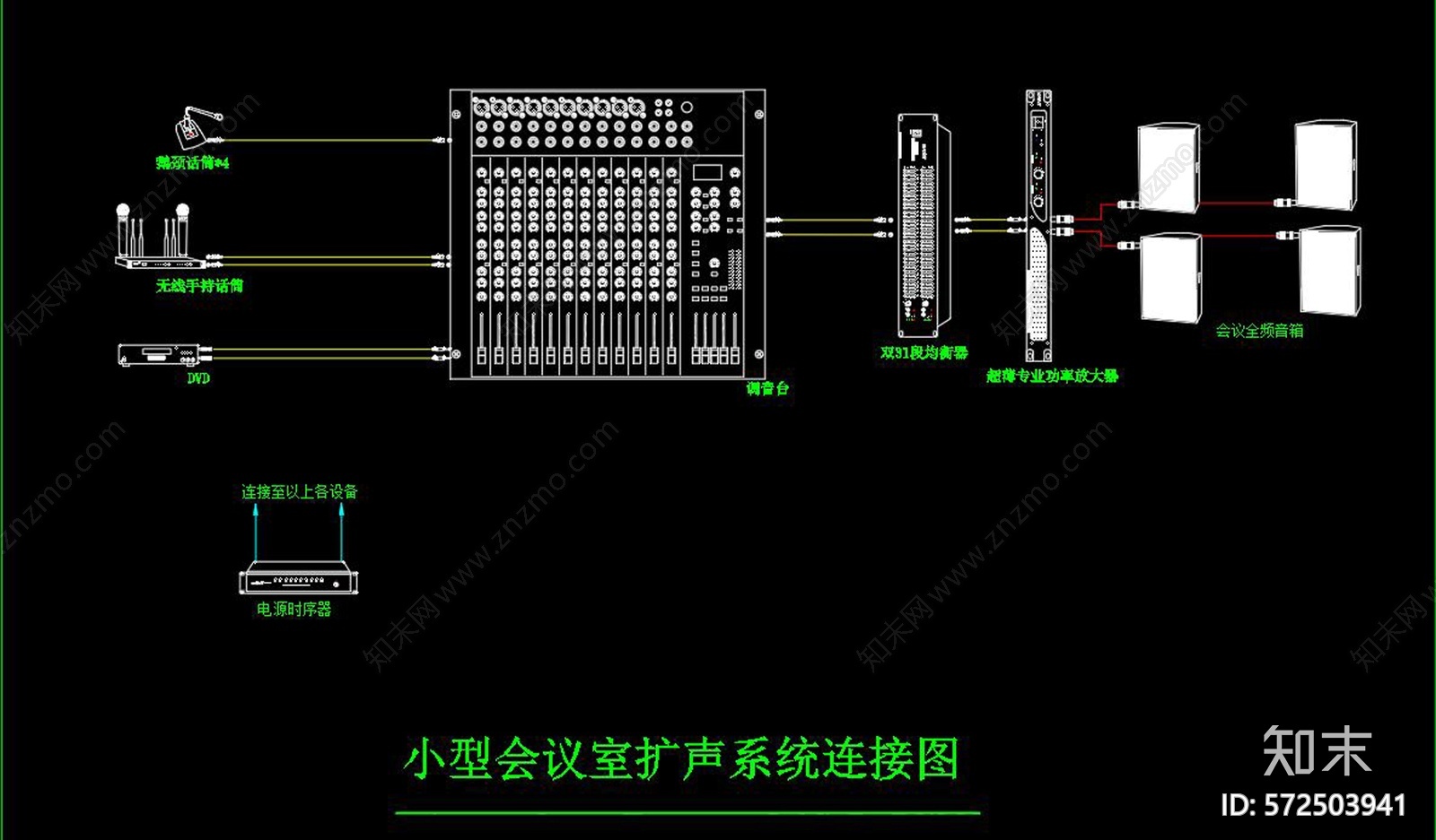 会议扩声系统CAD图纸施工图下载【ID:572503941】