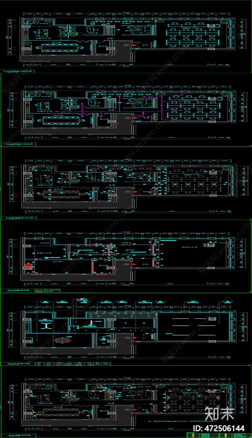 全套时尚办公空间cad施工图下载【ID:472506144】