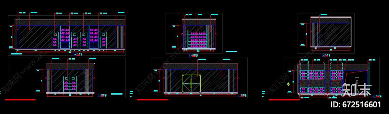 现代书吧CADcad施工图下载【ID:672516601】