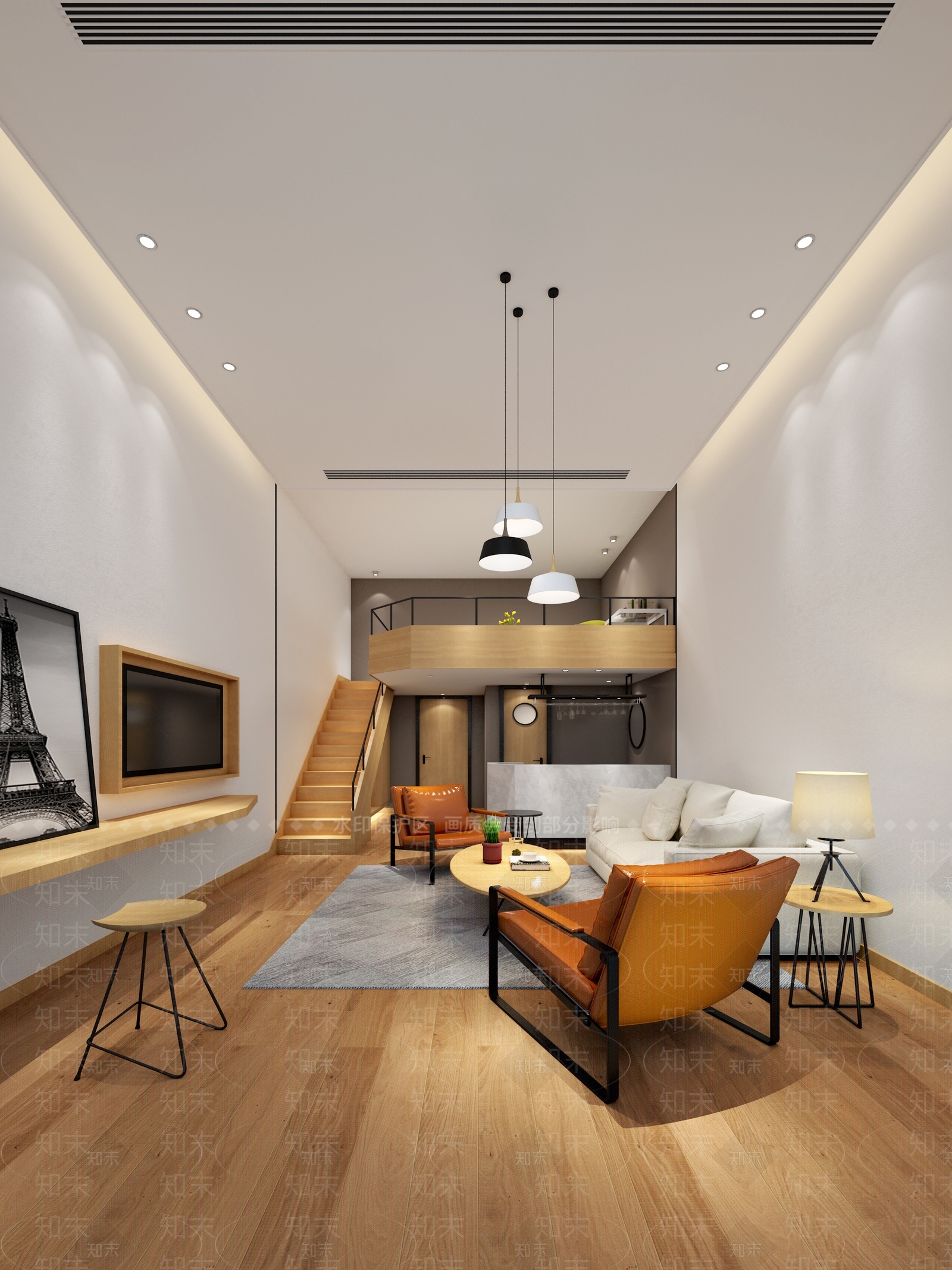 现代单身公寓3D模型下载【ID:972541726】