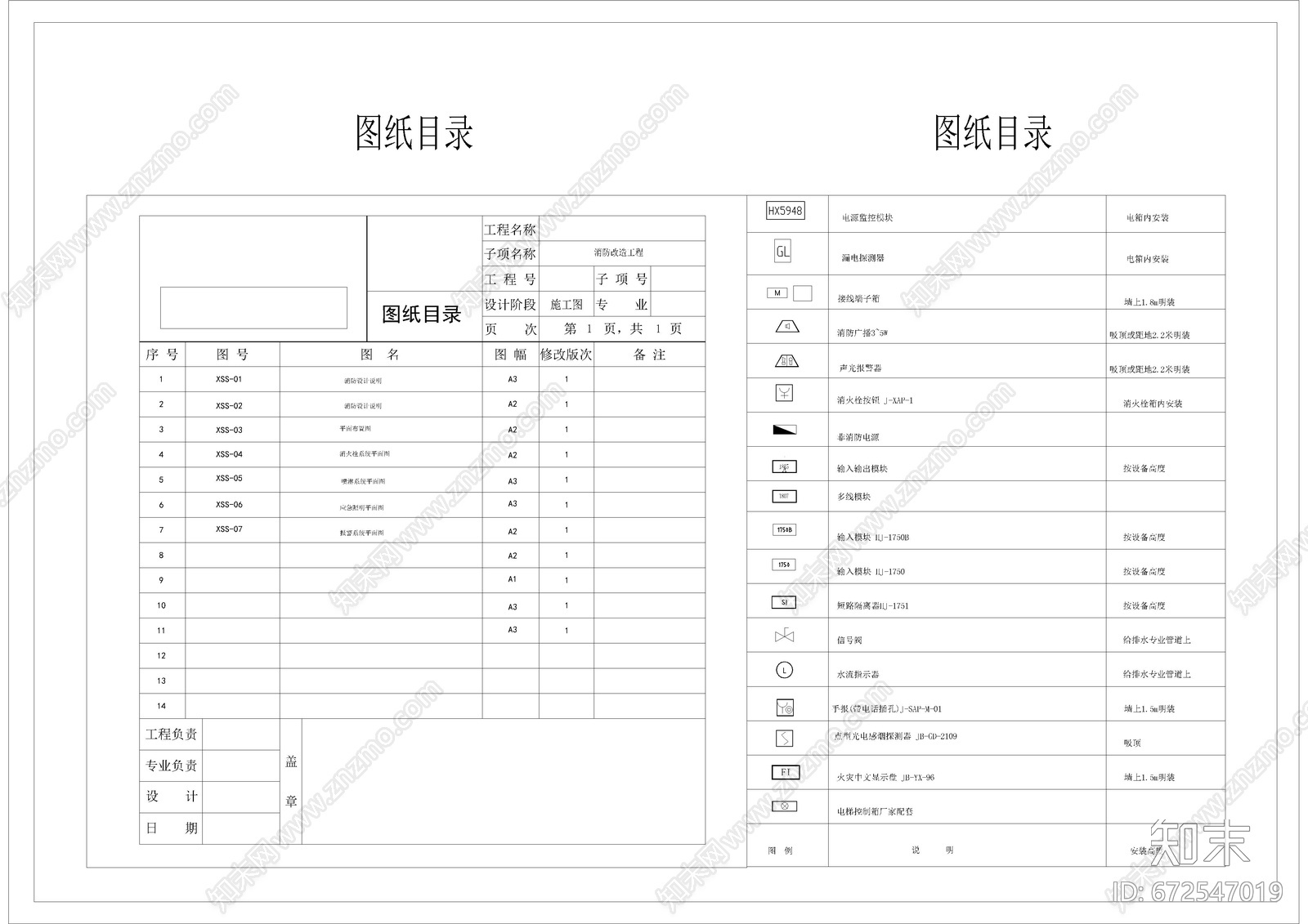 消防水电系cad施工图下载【ID:672547019】