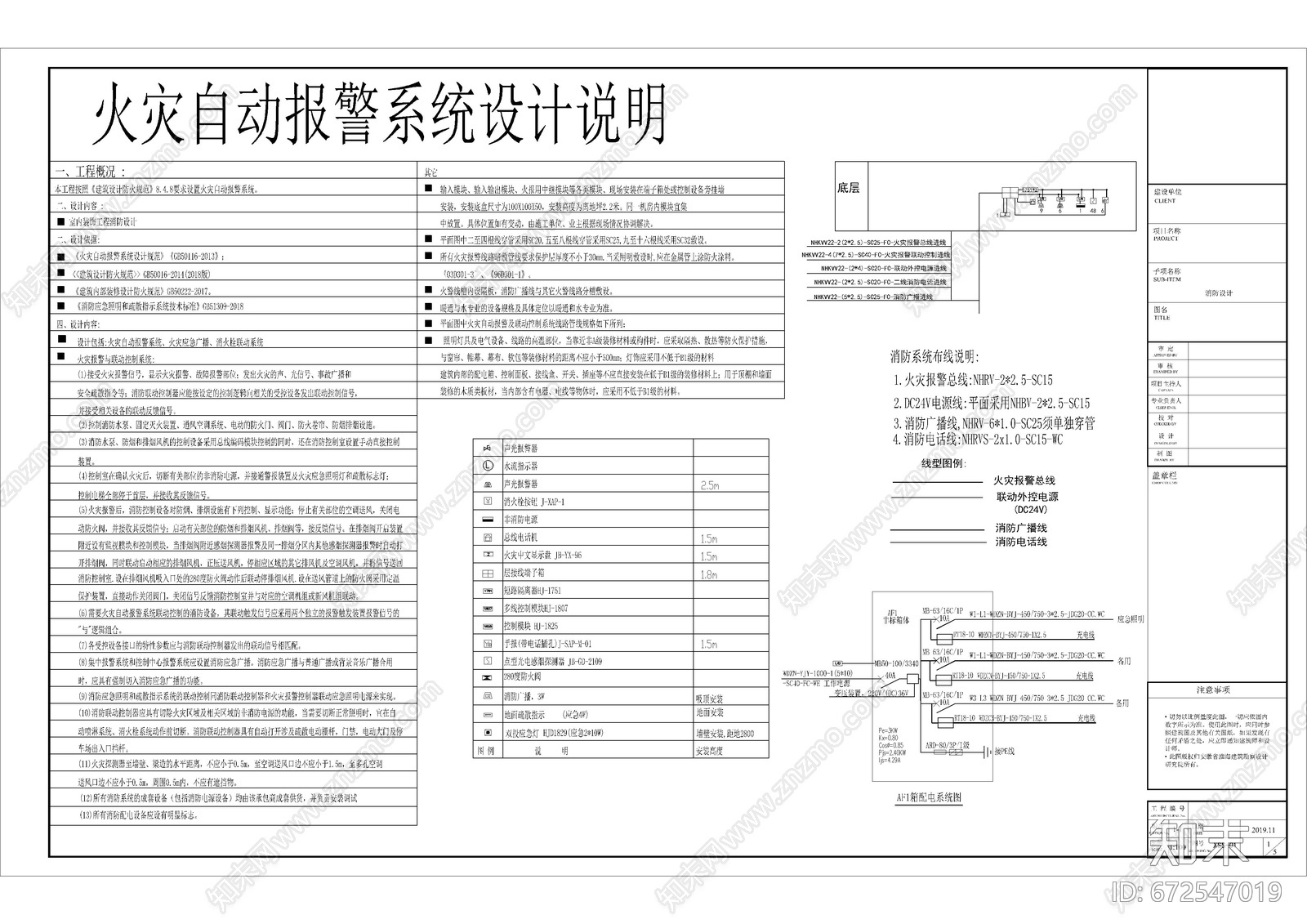 消防水电系cad施工图下载【ID:672547019】