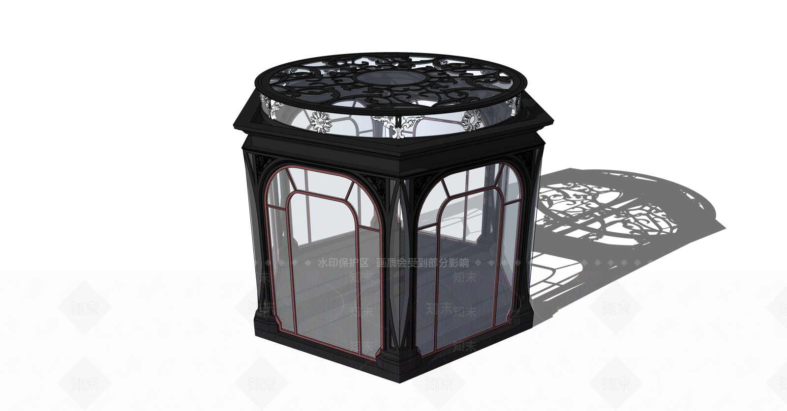 欧式风格亭子SU模型下载【ID:472548896】