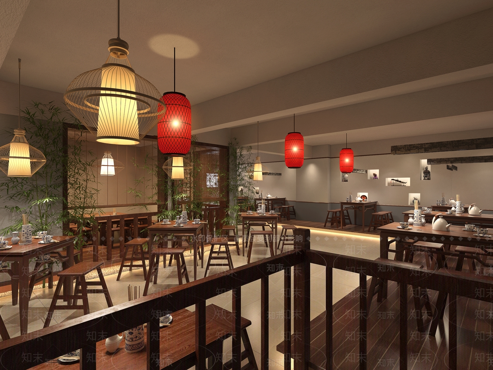 中式火锅店3D模型下载【ID:372570277】