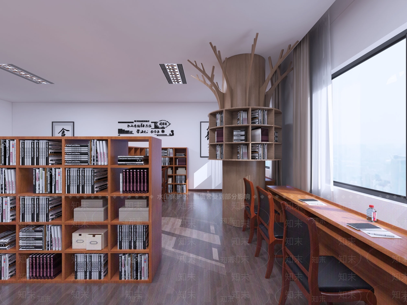 新中式图书馆3D模型下载【ID:872697256】