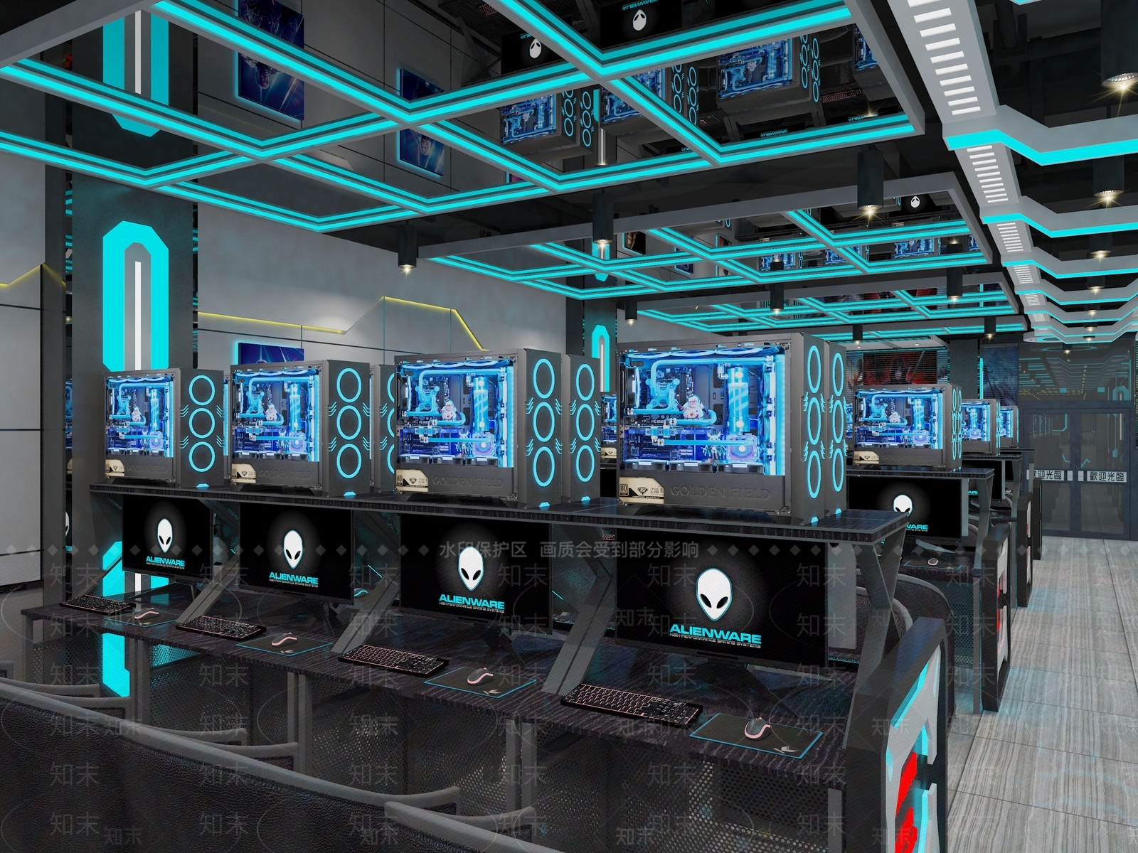 现代网咖3D模型下载【ID:972739201】