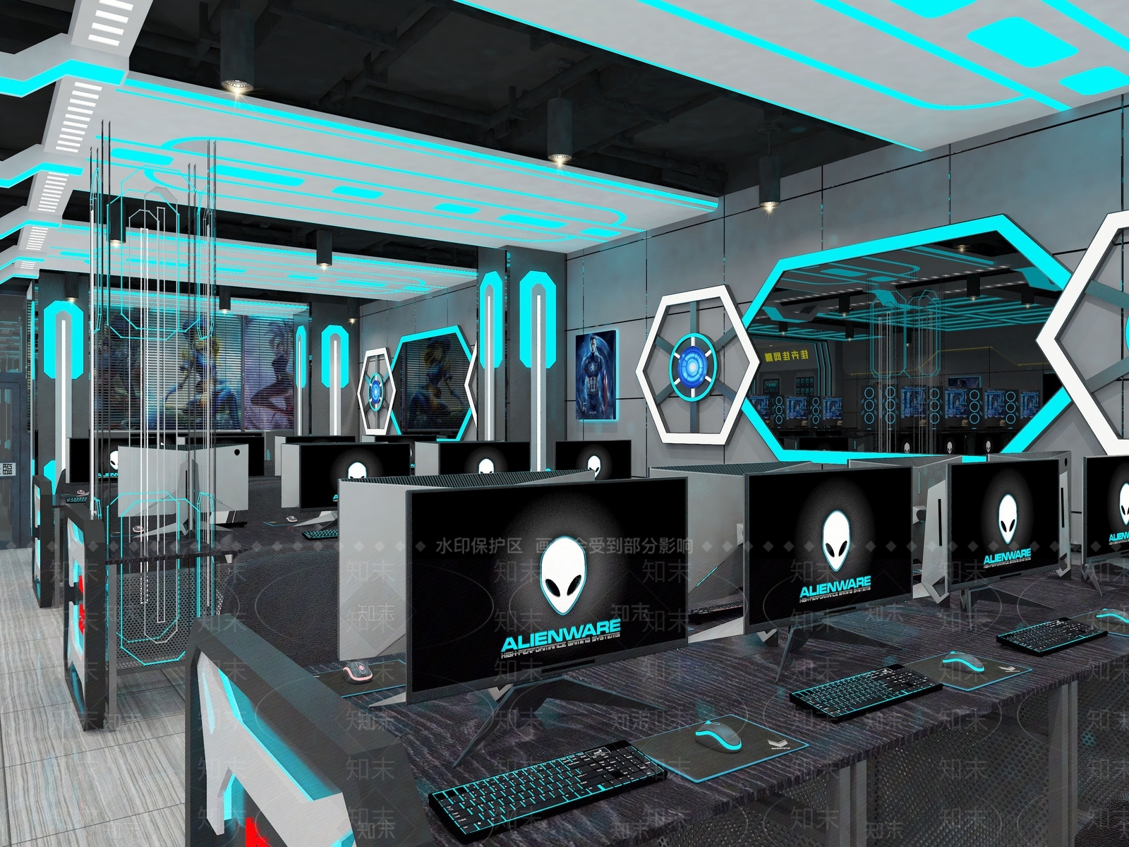 现代网咖3D模型下载【ID:972739201】