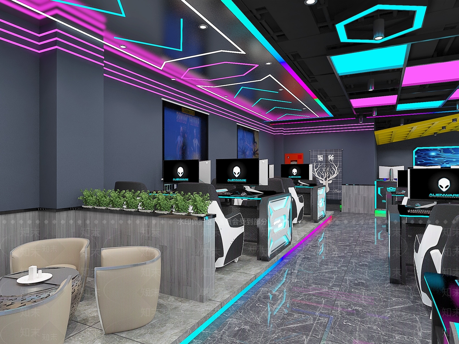 现代网咖3D模型下载【ID:972745236】
