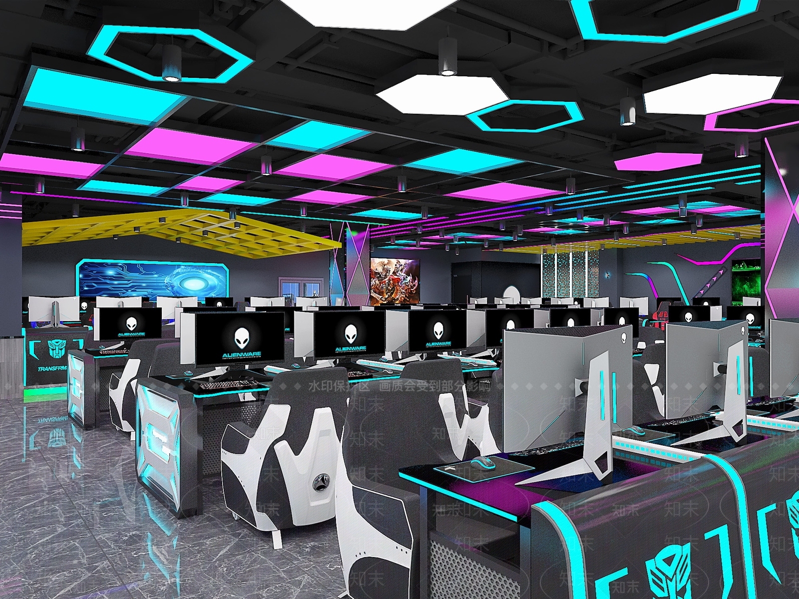 现代网咖3D模型下载【ID:972745236】