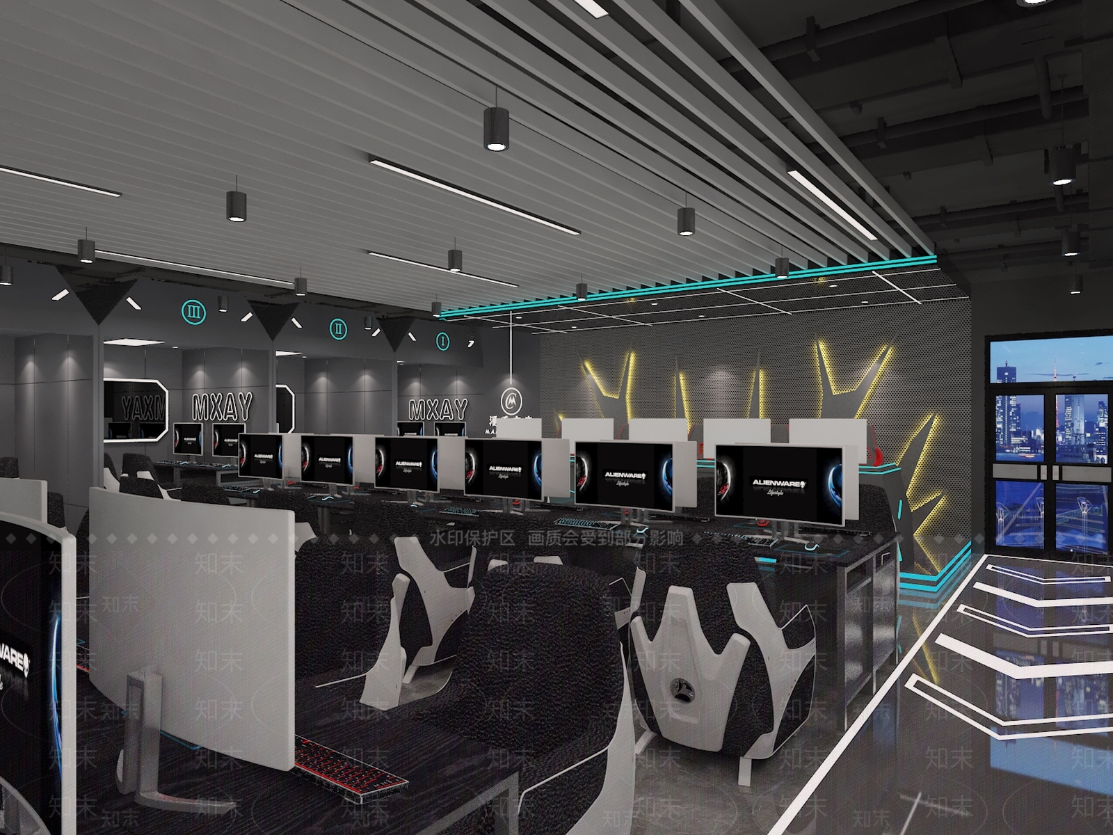 现代网咖3D模型下载【ID:972747243】