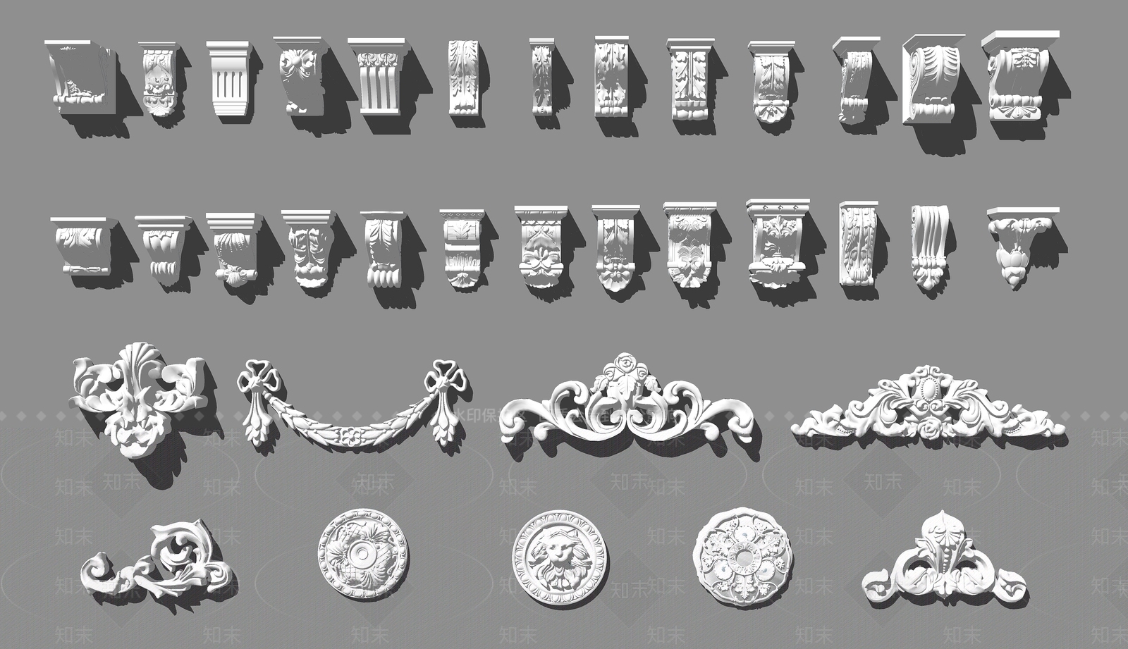 欧式建筑构件SU模型下载【ID:472748813】